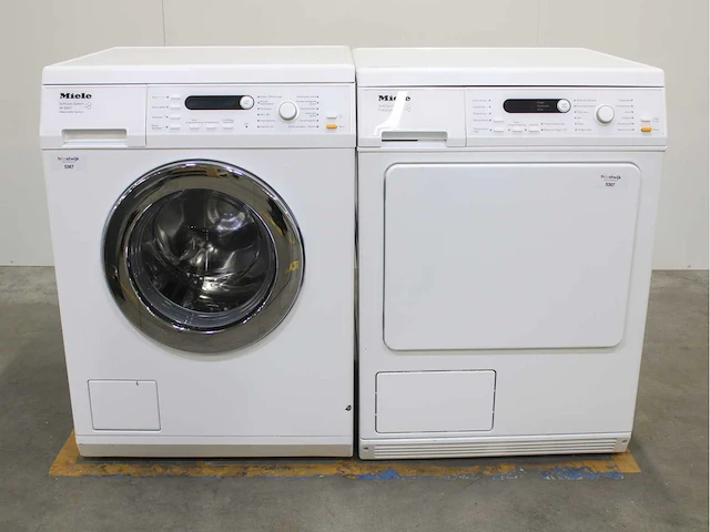 Miele w 5821 softcare system wasmachine & miele t 8423 c softcare system wasdroger - afbeelding 1 van  8