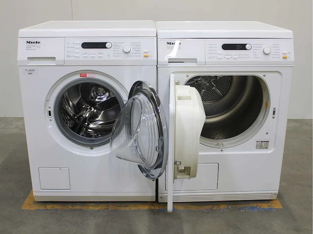 Miele w 5821 softcare system wasmachine & miele t 8423 c softcare system wasdroger - afbeelding 2 van  8