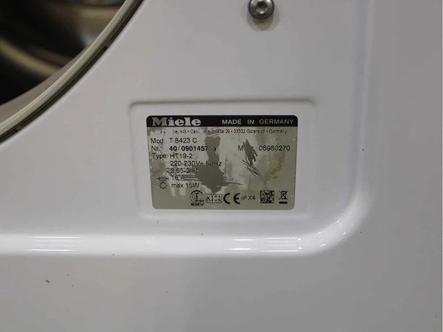 Miele w 5821 softcare system wasmachine & miele t 8423 c softcare system wasdroger - afbeelding 8 van  8