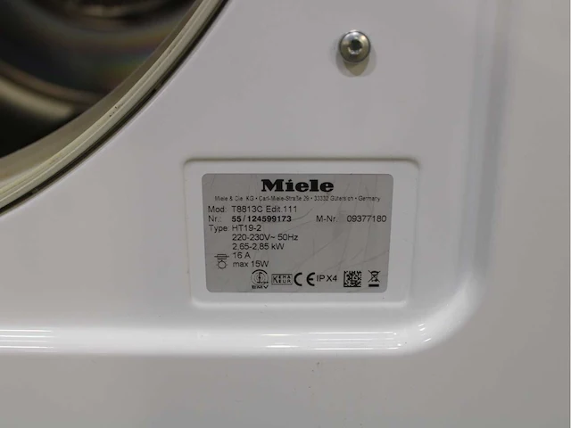 Miele w 5821 softcare system wasmachine & miele t 8813 c edition 111 wasdroger - afbeelding 8 van  8