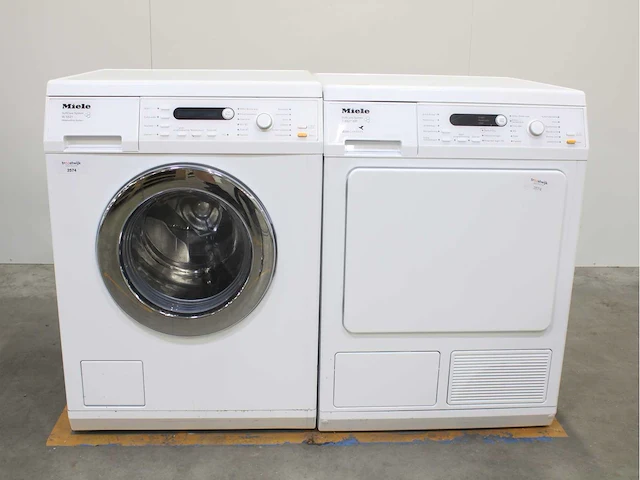 Miele w 5821 softcare system wasmachines & miele t 8827 wp softcare system ecocomfort wasdrogers - afbeelding 1 van  8