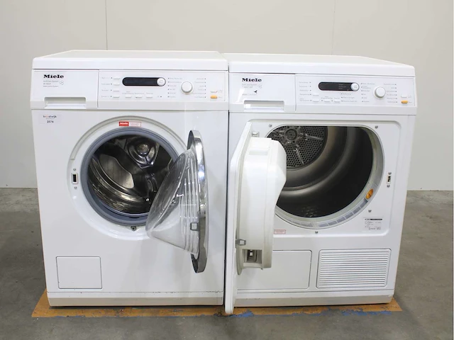 Miele w 5821 softcare system wasmachines & miele t 8827 wp softcare system ecocomfort wasdrogers - afbeelding 2 van  8