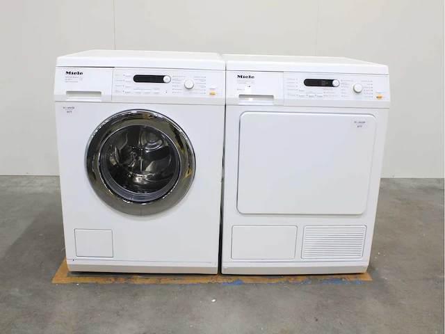 Miele w 5821 softcare system wasmachines & miele t 8827 wp softcare system ecocomfort wasdrogers - afbeelding 1 van  8