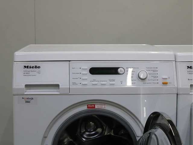 Miele w 5821 softcare system wasmachines & miele t 8827 wp softcare system ecocomfort wasdrogers - afbeelding 3 van  8