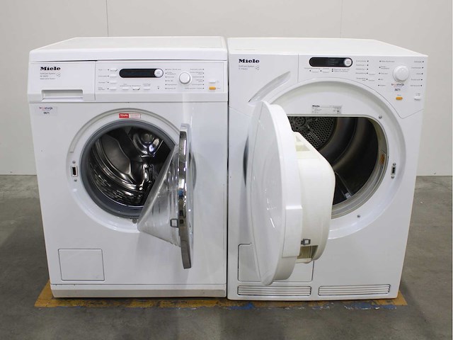 Miele w 5825 softcare system wasmachine & miele t 7744 c softcare system wasdroger - afbeelding 2 van  8