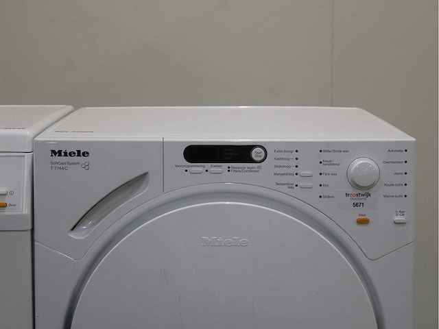 Miele w 5825 softcare system wasmachine & miele t 7744 c softcare system wasdroger - afbeelding 6 van  8