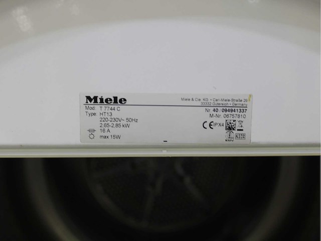 Miele w 5825 softcare system wasmachine & miele t 7744 c softcare system wasdroger - afbeelding 8 van  8