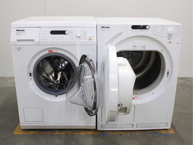 Miele w 5825 softcare system wasmachine & miele t 7748 c softcare system wasdroger - afbeelding 2 van  8