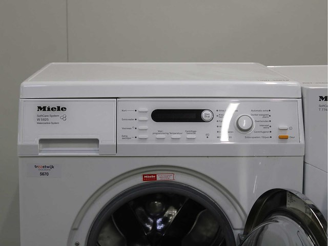 Miele w 5825 softcare system wasmachine & miele t 7748 c softcare system wasdroger - afbeelding 3 van  8