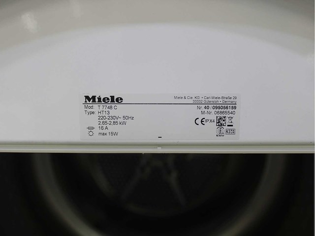 Miele w 5825 softcare system wasmachine & miele t 7748 c softcare system wasdroger - afbeelding 8 van  8