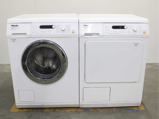 Miele w 5825 softcare system wasmachine & miele t 8423 c softcare system wasdroger - afbeelding 1 van  8
