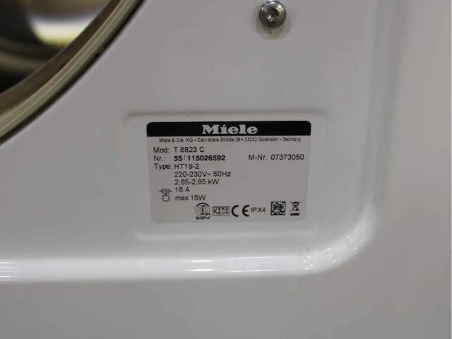 Miele w 5825 softcare system wasmachine & miele t 8823 c softcare system wasdroger - afbeelding 8 van  8