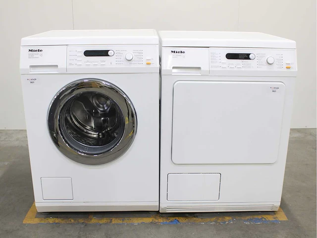 Miele w 5825 softcare system wasmachine & miele t 8823 c softtronic wasdroger - afbeelding 1 van  8