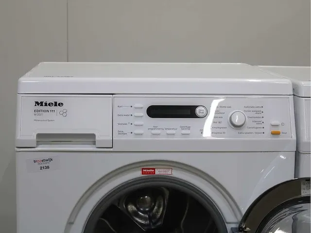 Miele w 5825 softcare system wasmachine & miele t 8827 wp softcare system ecocomfort droger - afbeelding 3 van  8