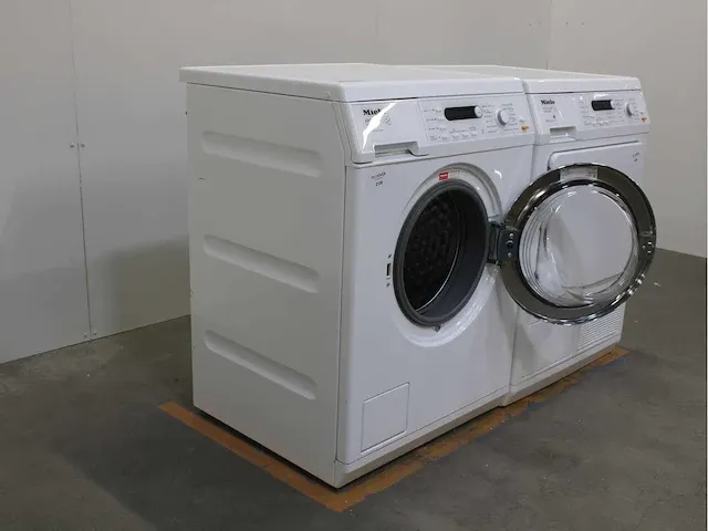Miele w 5825 softcare system wasmachine & miele t 8827 wp softcare system ecocomfort droger - afbeelding 4 van  8