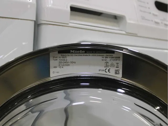 Miele w 5825 softcare system wasmachine & miele t 8827 wp softcare system ecocomfort droger - afbeelding 5 van  8