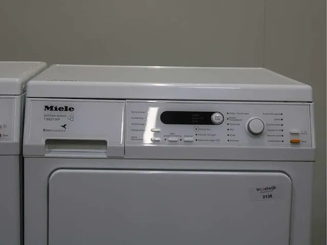Miele w 5825 softcare system wasmachine & miele t 8827 wp softcare system ecocomfort droger - afbeelding 6 van  8