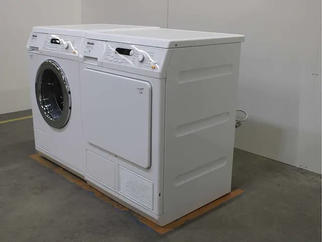 Miele w 5825 softcare system wasmachine & miele t 8827 wp softcare system ecocomfort droger - afbeelding 7 van  8