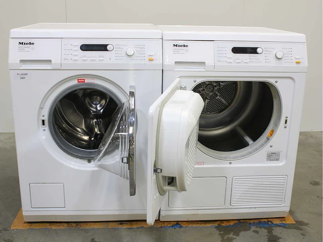 Miele w 5825 softtronic wasmachines & miele t 8827 wp softcare system ecocomfort wasdrogers - afbeelding 2 van  8
