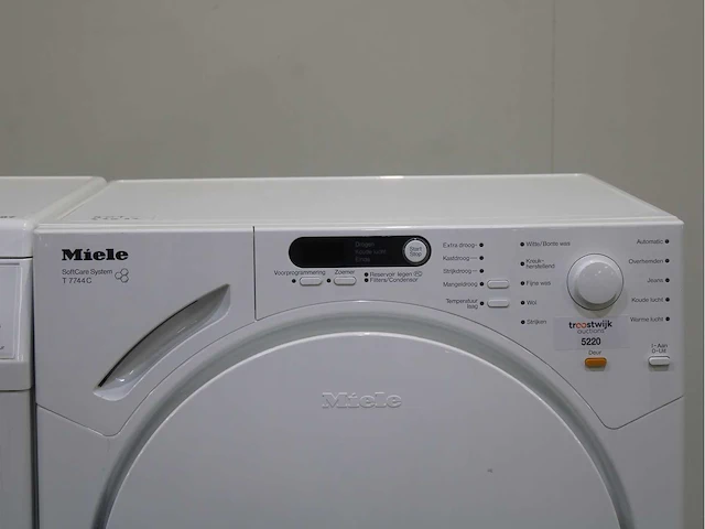 Miele w 5843 softcare system wasmachine & miele t 7744 c softcare system wasdroger - afbeelding 6 van  8