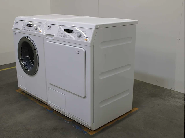 Miele w 5843 softcare system wasmachine & miele t 8841 c softcare system wasdroger - afbeelding 7 van  8