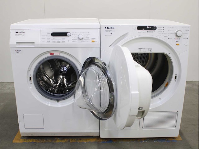 Miele w 5844 softcare system wasmachine & miele t 7950 wp ecocomfort wasdroger - afbeelding 2 van  8