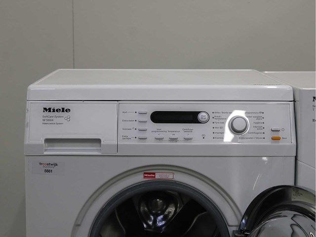 Miele w 5844 softcare system wasmachine & miele t 7950 wp ecocomfort wasdroger - afbeelding 3 van  8