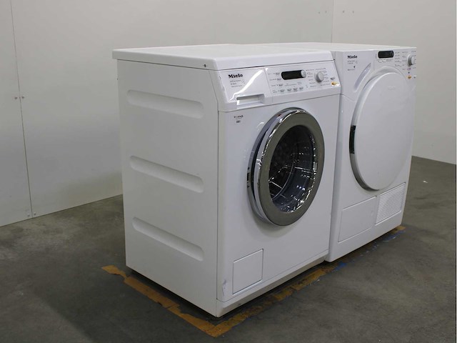 Miele w 5844 softcare system wasmachine & miele t 7950 wp ecocomfort wasdroger - afbeelding 4 van  8