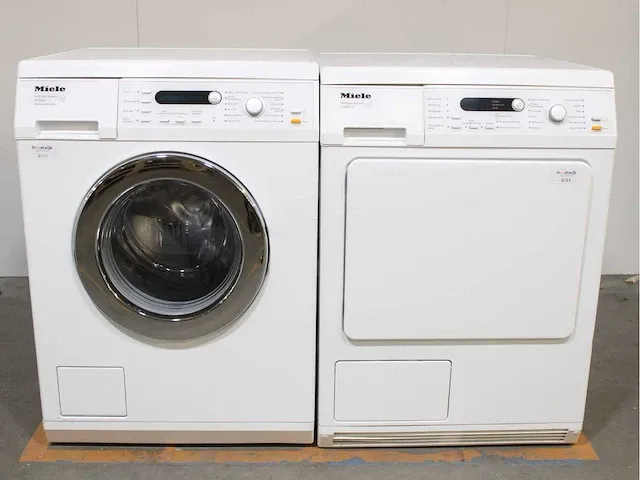 Miele w 5844 softcare system wasmachine & miele t 8841 c softcare system droger - afbeelding 1 van  8