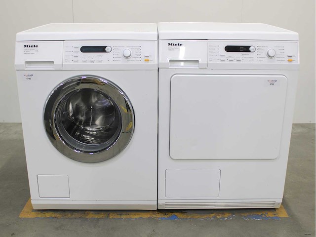 Miele w 5844 softcare system wasmachine & miele t 8841 c softcare system wasdroger - afbeelding 1 van  8