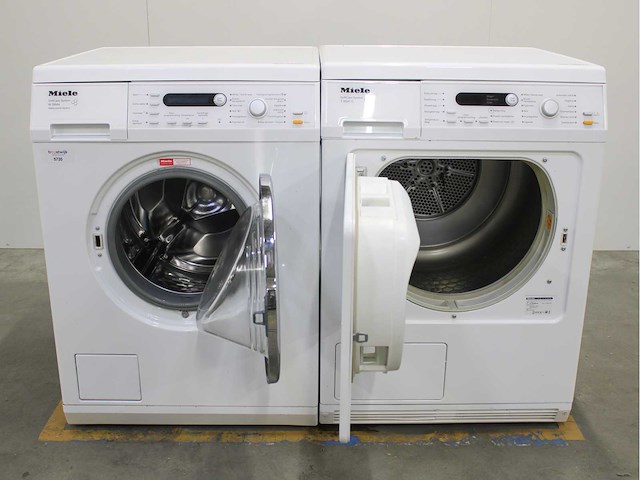 Miele w 5844 softcare system wasmachine & miele t 8841 c softcare system wasdroger - afbeelding 2 van  8