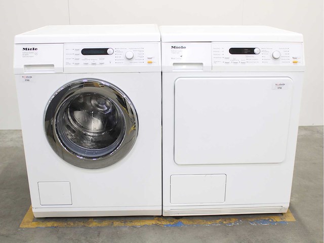 Miele w 5844 softcare system wasmachine & miele t 8841 c softcare system wasdroger - afbeelding 1 van  7
