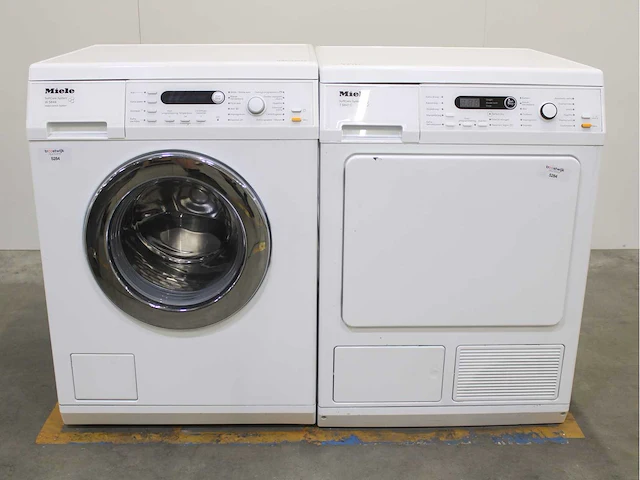 Miele w 5844 softcare system wasmachine & miele t 8861 wp edition 111 wasdroger - afbeelding 1 van  8