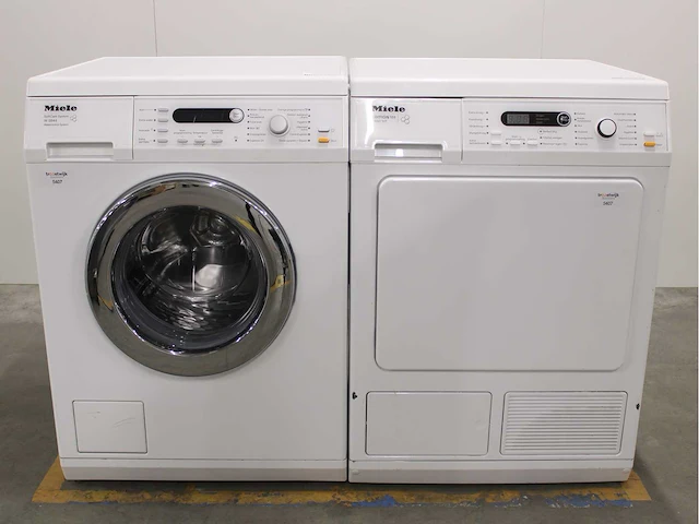 Miele w 5844 softcare system wasmachine & miele t 8861 wp edition 111 wasdroger - afbeelding 1 van  8