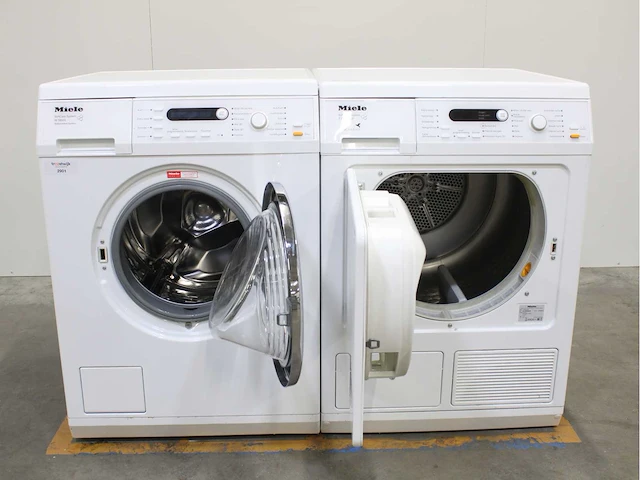 Miele w 5844 softcare system wasmachines & miele t 8827 wp softcare system ecocomfort wasdrogers - afbeelding 2 van  8
