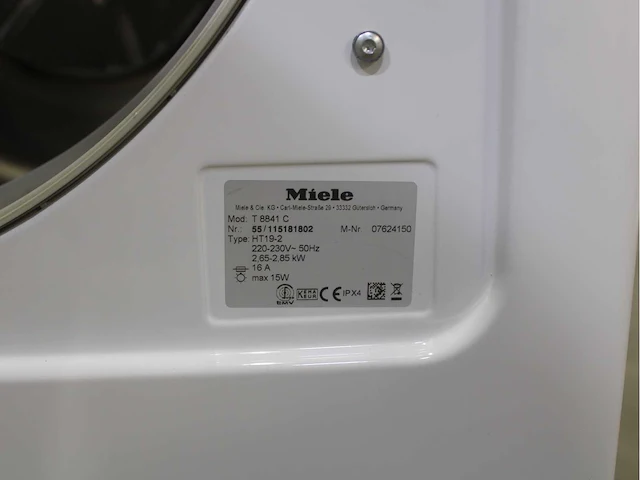 Miele w 5844 softcare system wasmachines & miele t 8841 c softcare system wasdrogers - afbeelding 8 van  8