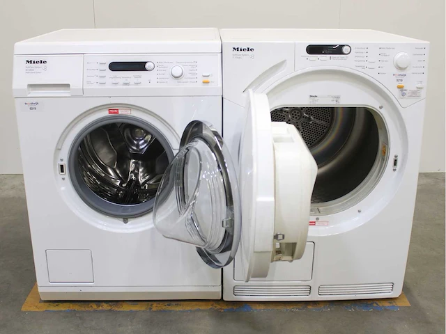 Miele w 5846 softcare system wasmachine & miele t 7744 c softcare system wasdroger - afbeelding 2 van  8