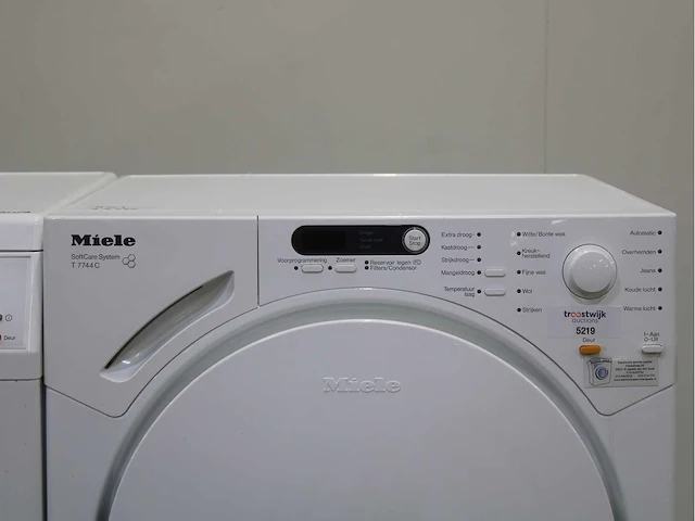 Miele w 5846 softcare system wasmachine & miele t 7744 c softcare system wasdroger - afbeelding 6 van  8
