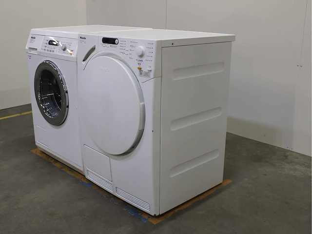 Miele w 5846 softcare system wasmachine & miele t 7744 c softcare system wasdroger - afbeelding 7 van  8