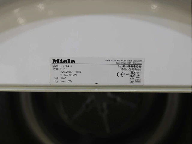 Miele w 5846 softcare system wasmachine & miele t 7744 c softcare system wasdroger - afbeelding 8 van  8