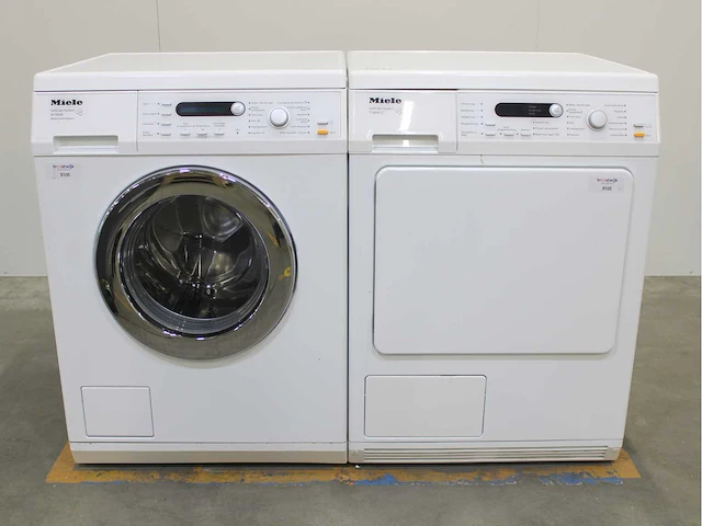 Miele w 5846 softcare system wasmachine & miele t 8841 c softcare system wasdroger - afbeelding 1 van  8