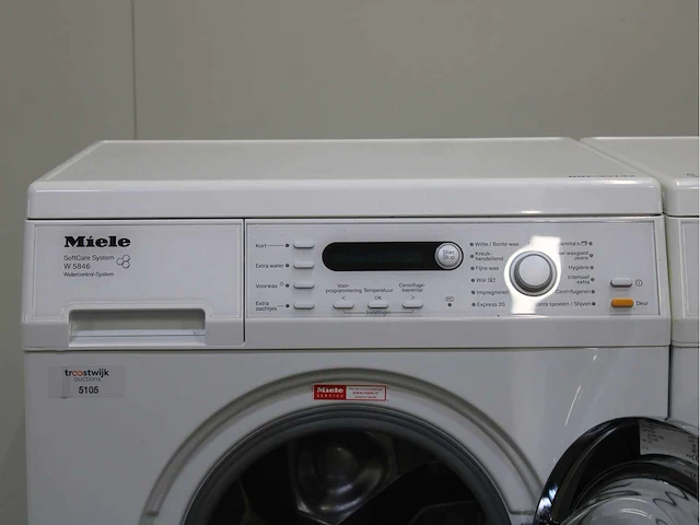Miele w 5846 softcare system wasmachine & miele t 8841 c softcare system wasdroger - afbeelding 3 van  8