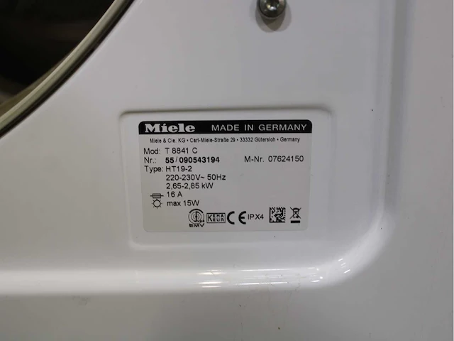 Miele w 5846 softcare system wasmachine & miele t 8841 c softcare system wasdroger - afbeelding 8 van  8