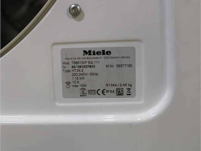 Miele w 5846 softcare system wasmachines & miele t 8861 wp edition 111 wasdrogers - afbeelding 8 van  8