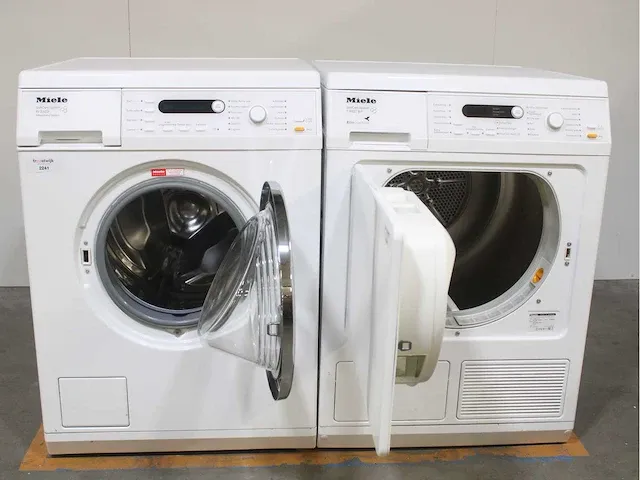 Miele w 5847 softcare system wasmachine & miele t 8827 wp softcare system ecocomfort droger - afbeelding 2 van  8