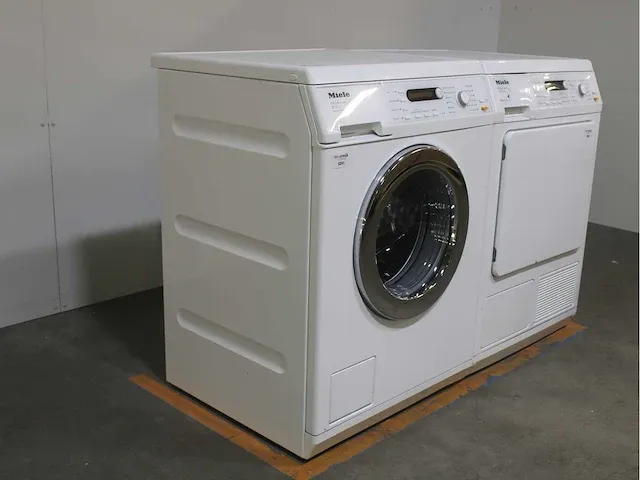 Miele w 5847 softcare system wasmachine & miele t 8827 wp softcare system ecocomfort droger - afbeelding 4 van  8
