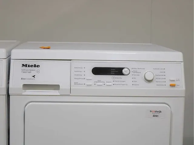 Miele w 5847 softcare system wasmachine & miele t 8827 wp softcare system ecocomfort droger - afbeelding 6 van  8