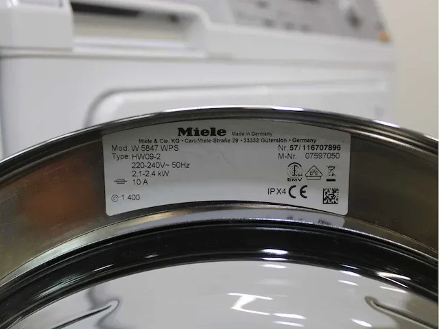 Miele w 5847 softcare system wasmachine & miele t 8847 wp softcare system ecocomfort droger - afbeelding 5 van  7