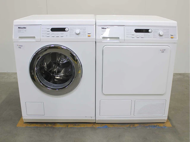 Miele w 5847 softcare system wasmachine & miele t 8847 wp softcare system ecocomfort wasdroger - afbeelding 1 van  8