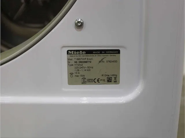 Miele w 5847 softcare system wasmachine & miele t 8957 wp ecocomfort droger - afbeelding 8 van  8